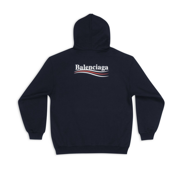 P369 Balenciaga Cola-Print Hoodie - Black