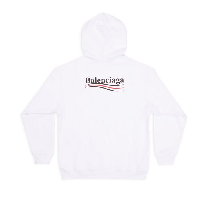 P369 Balenciaga Cola-Print Hoodie - White