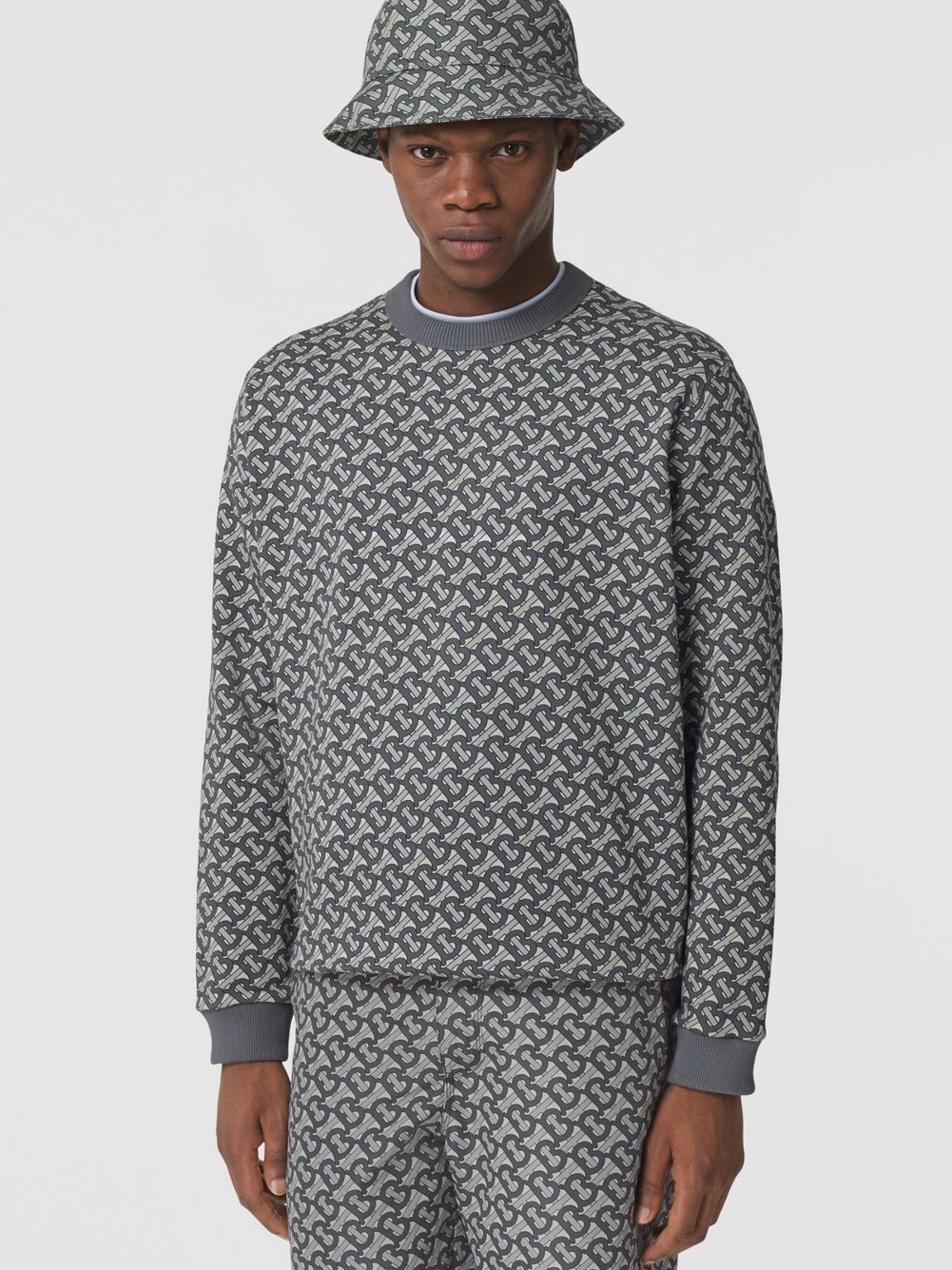 P359 Burberry All-Over Logo-Print Sweatshirt