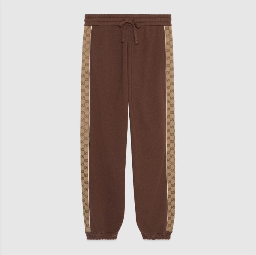 P419 Gucci Cotton-Knit Trousers - Brown