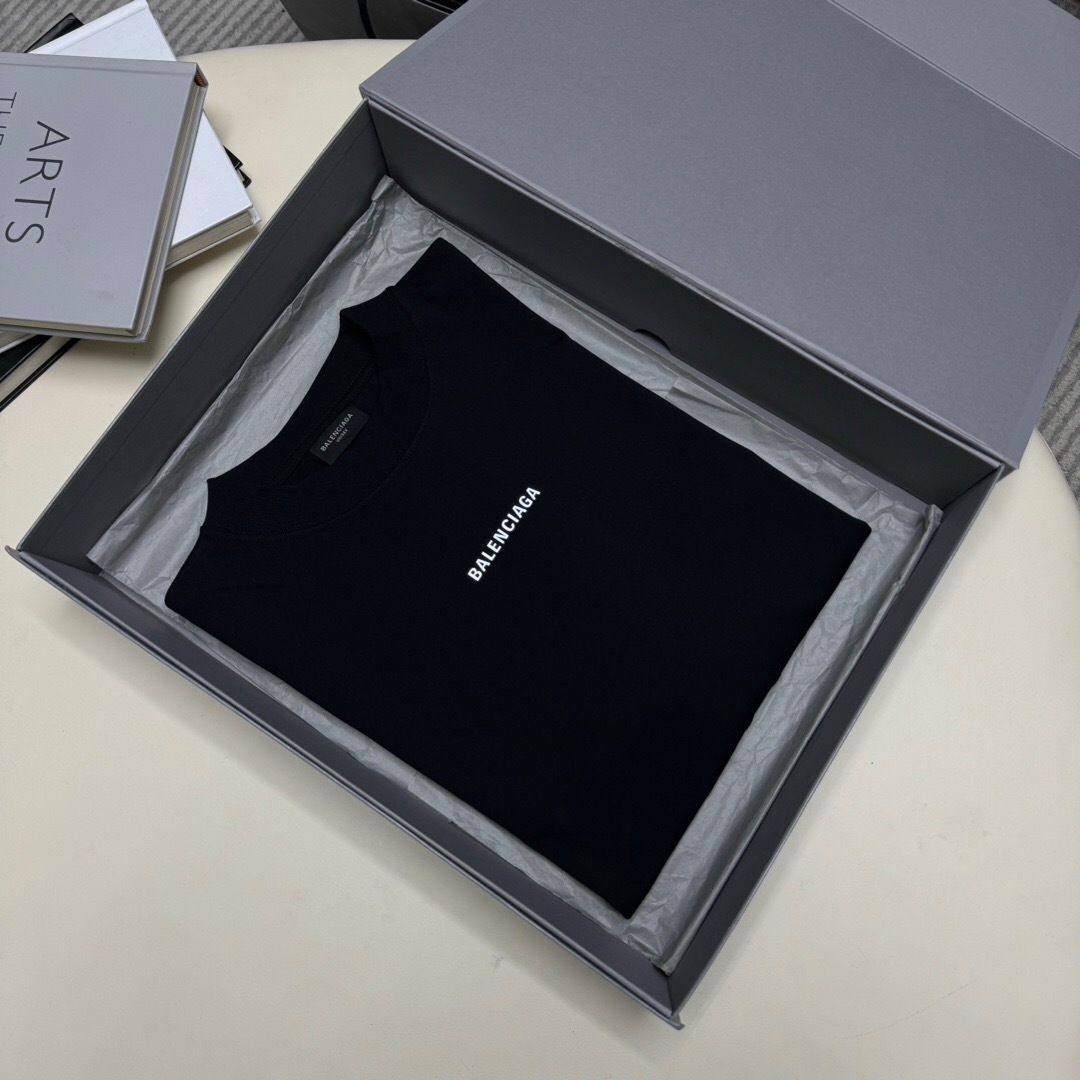 P209 Balenciaga Reflective Back-Lettering T-Shirt - Black