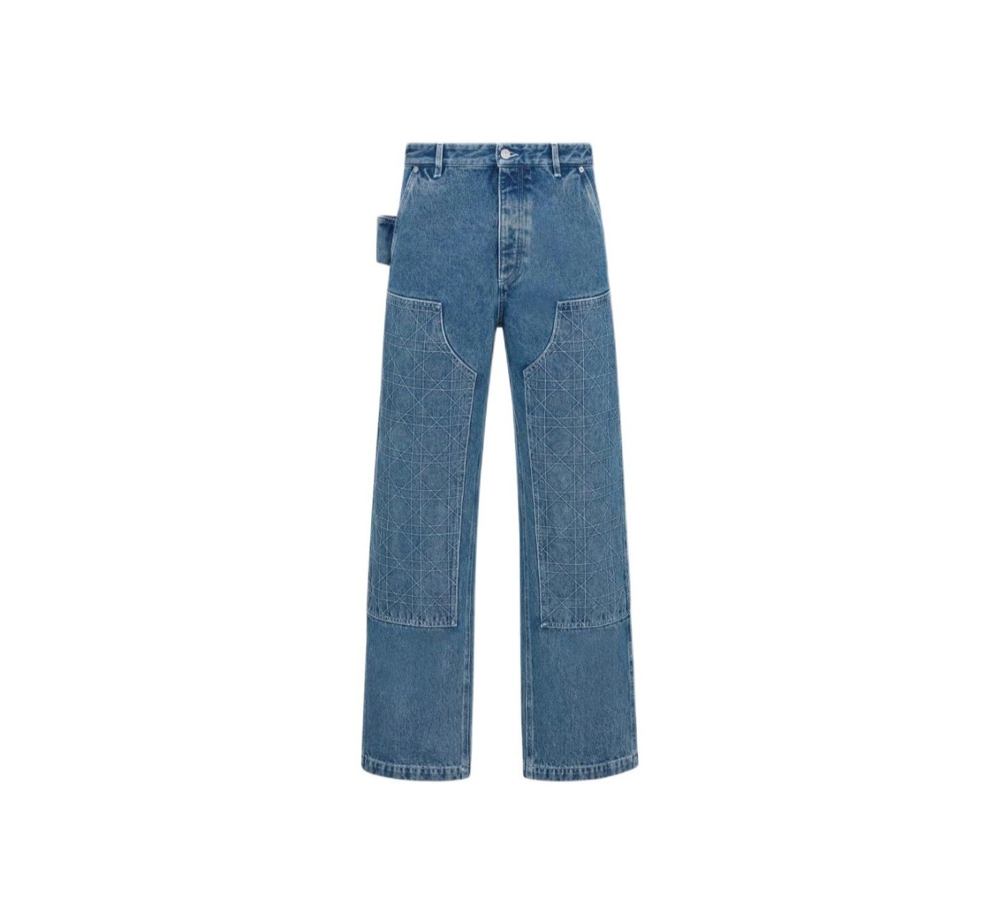 P439 Dior Cannage-Pattern Jeans
