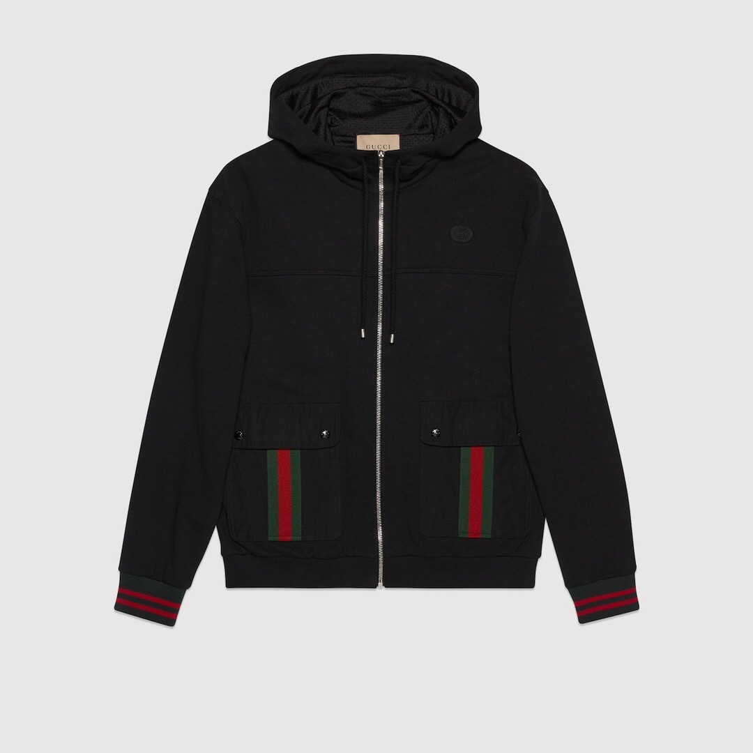 P499 G Tape-Trim Utility Jacket - Black