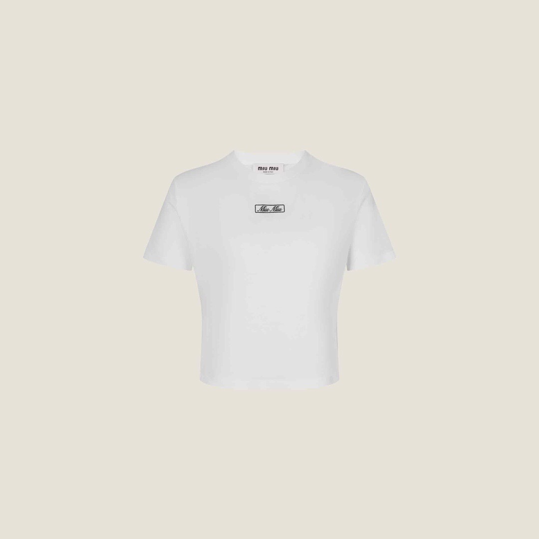 P219 Women's MM Print T-Shirt - White