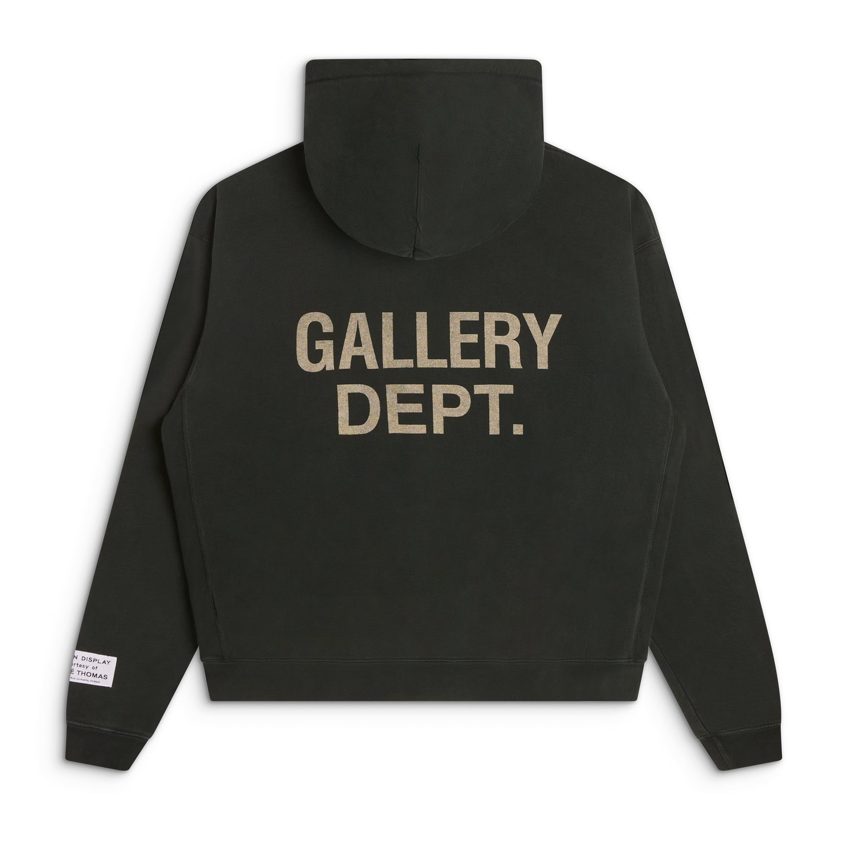 P339 Distressed Letter Print Hoodie - Dark Green