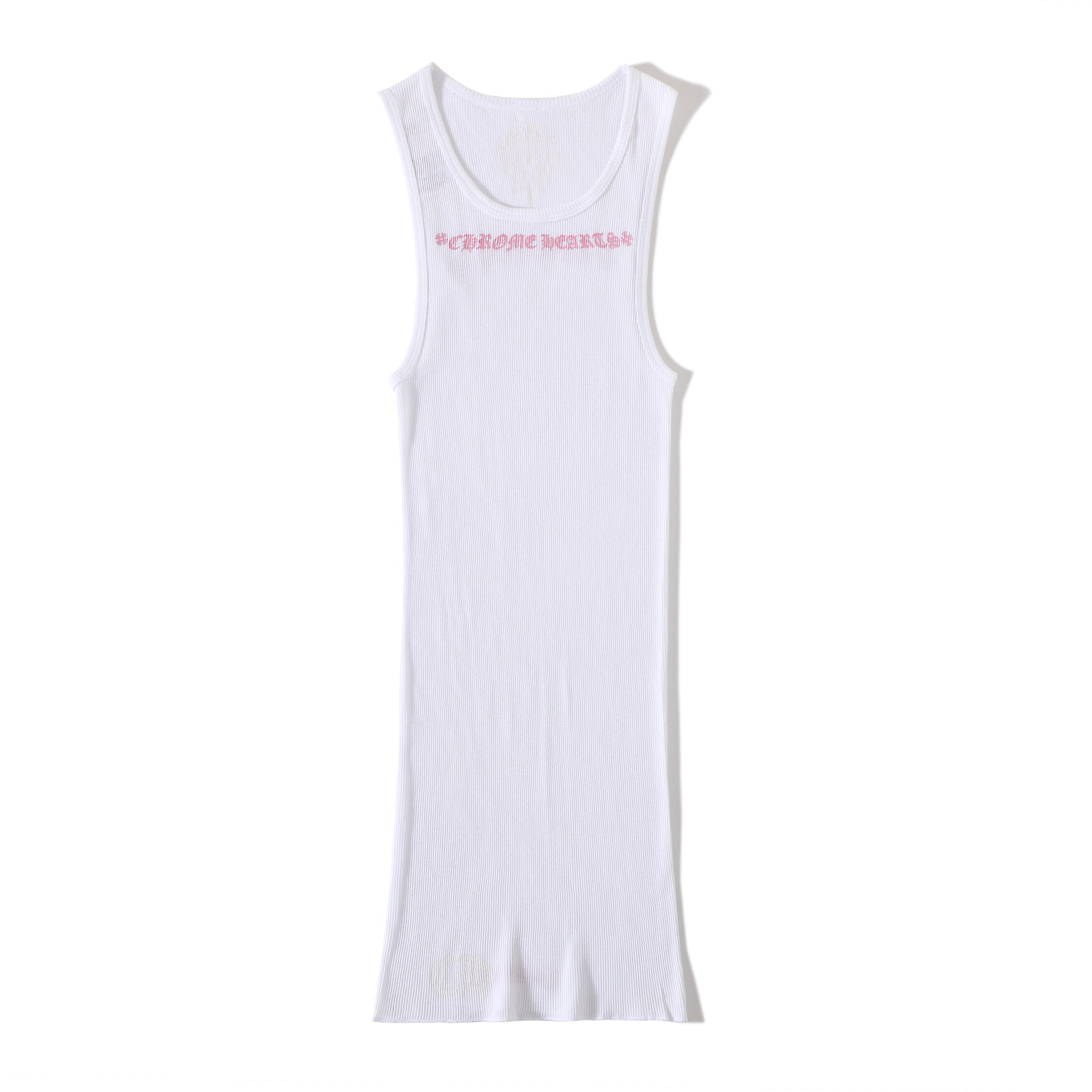 P179 Women's Horseshoe and Cross Tank Top - White
