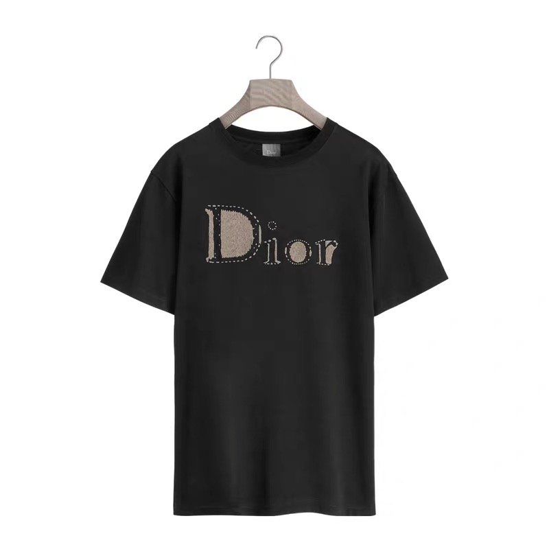 P229 DR Large Letter Embroidery T-Shirt - Black