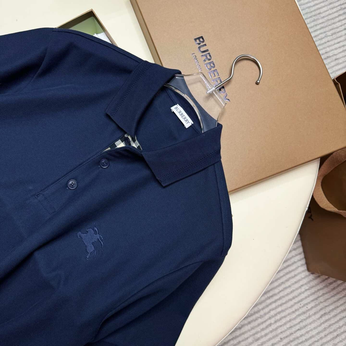 P289 BR Horse Embroidery Polo Shirt - Navy