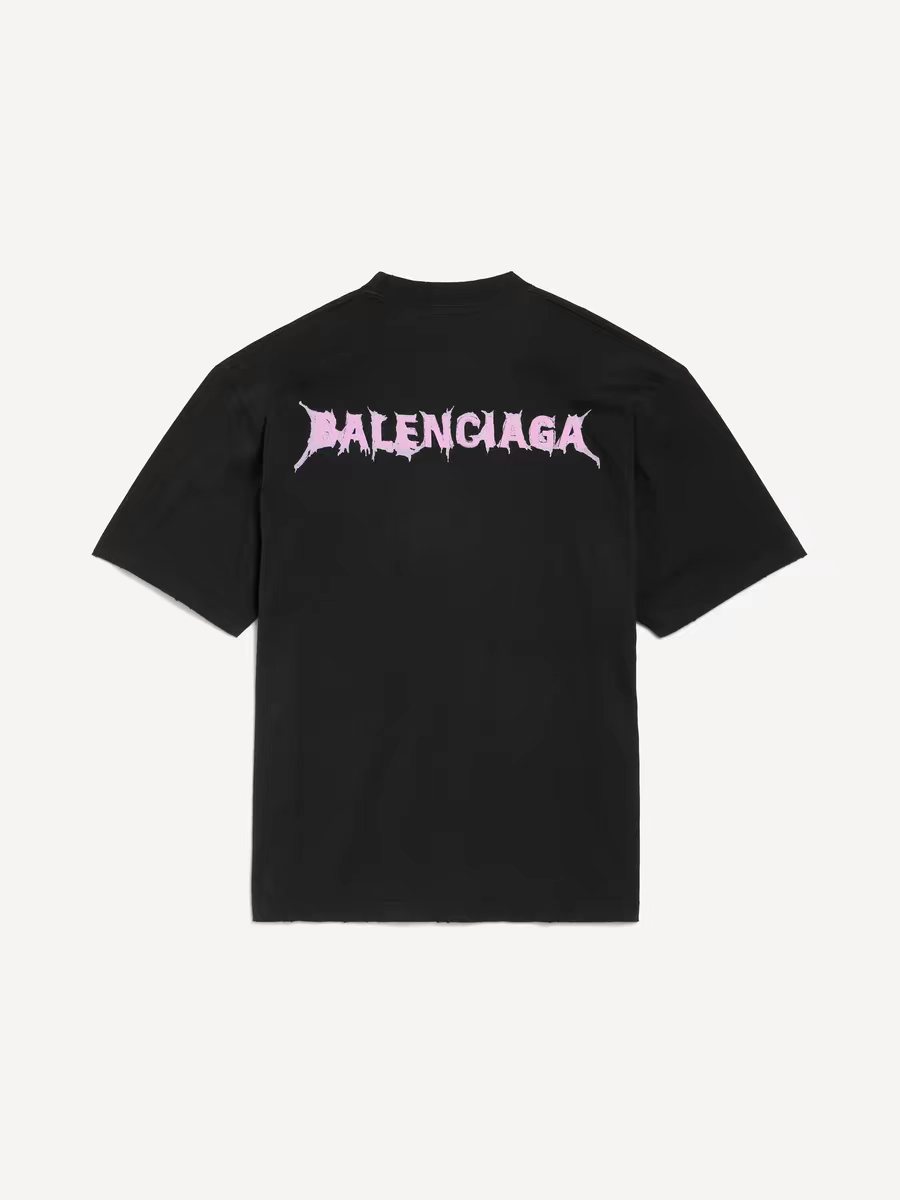 P229 Pink Letter Embroidery and Print T-Shirt
