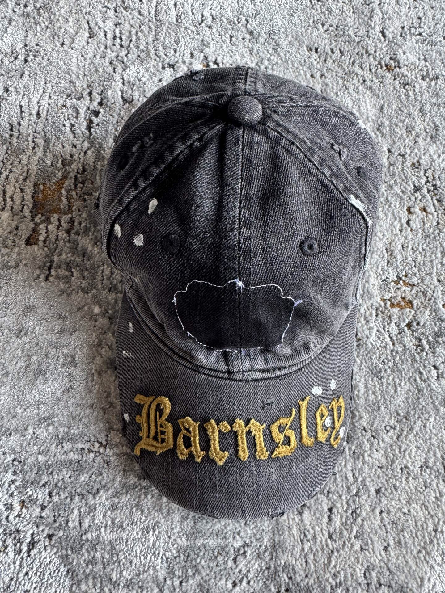 P89 MR Distressed Paint-Splatter Baseball Cap