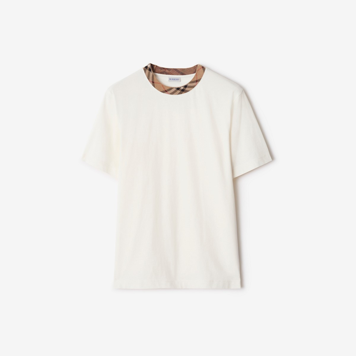 P229 BR Check Collar T-Shirt - White