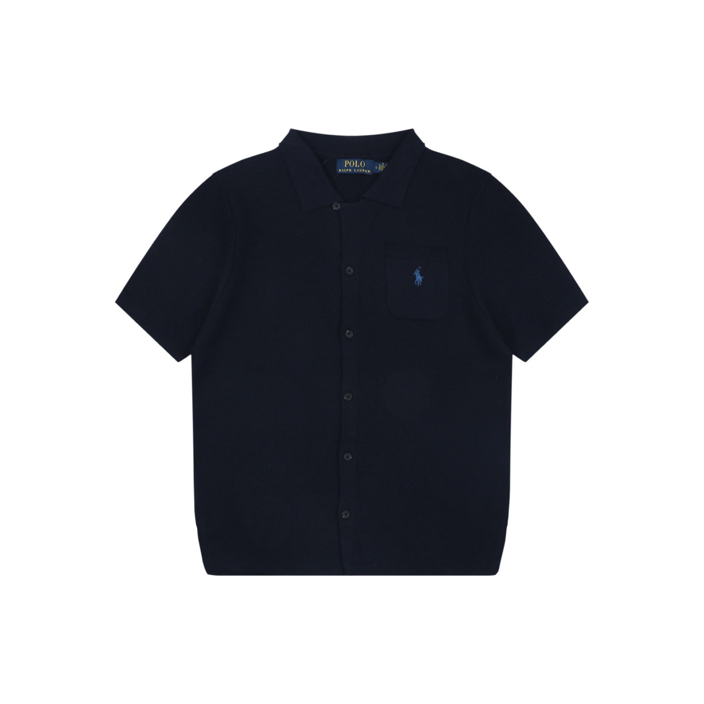 P239 Blue Pony Embroidery Polo Shirt - Black