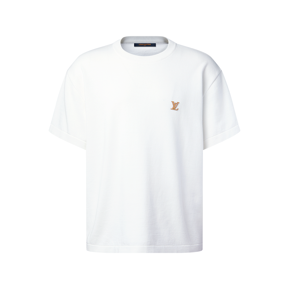 P309 1V Patch Knit T-Shirt - White