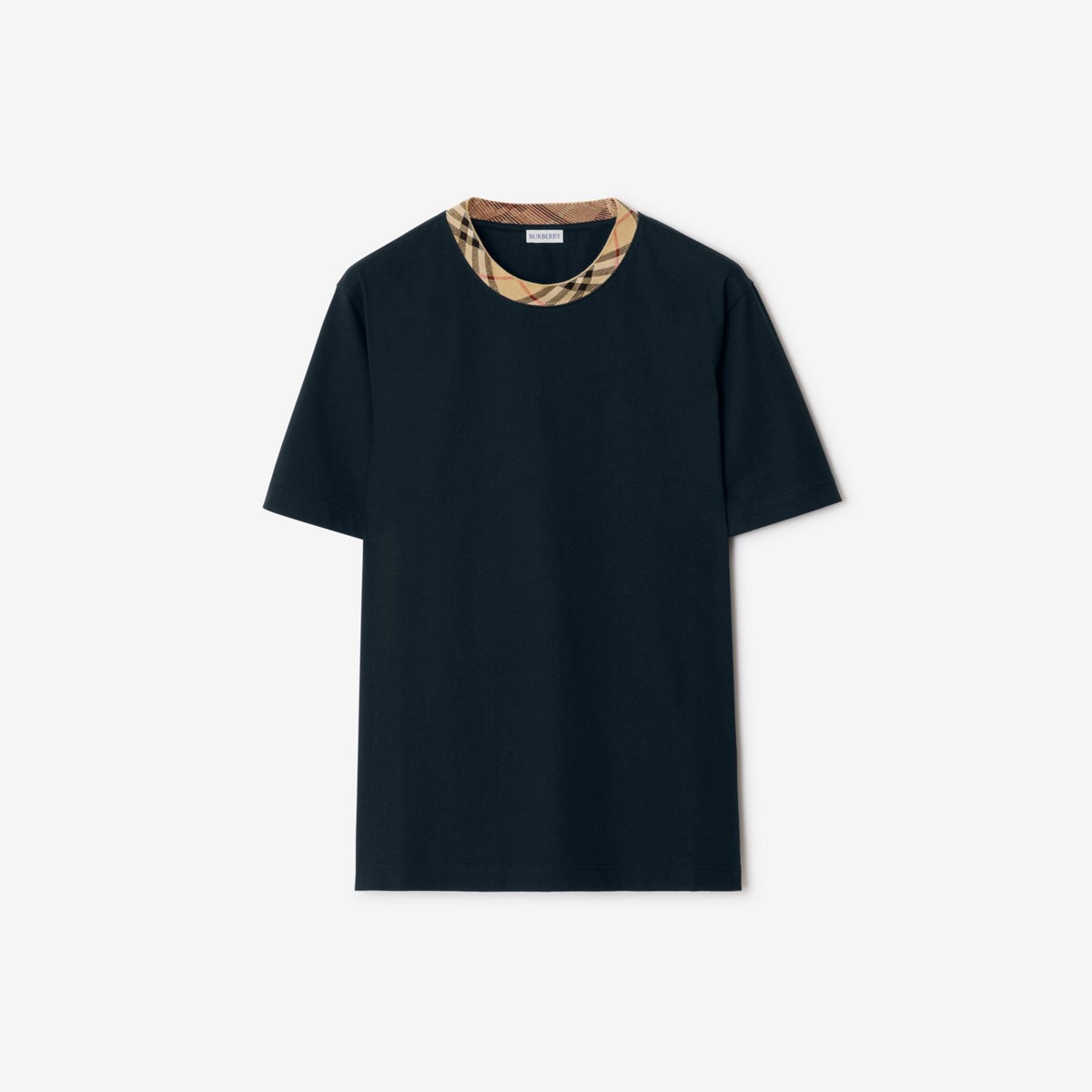 P229 BR Check Collar T-Shirt - Navy