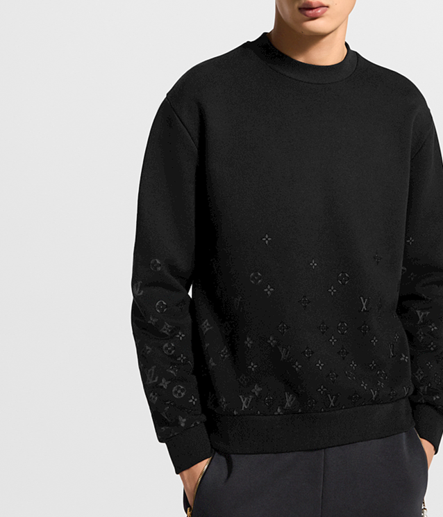 P379 Flocking pattern Sweatshirt