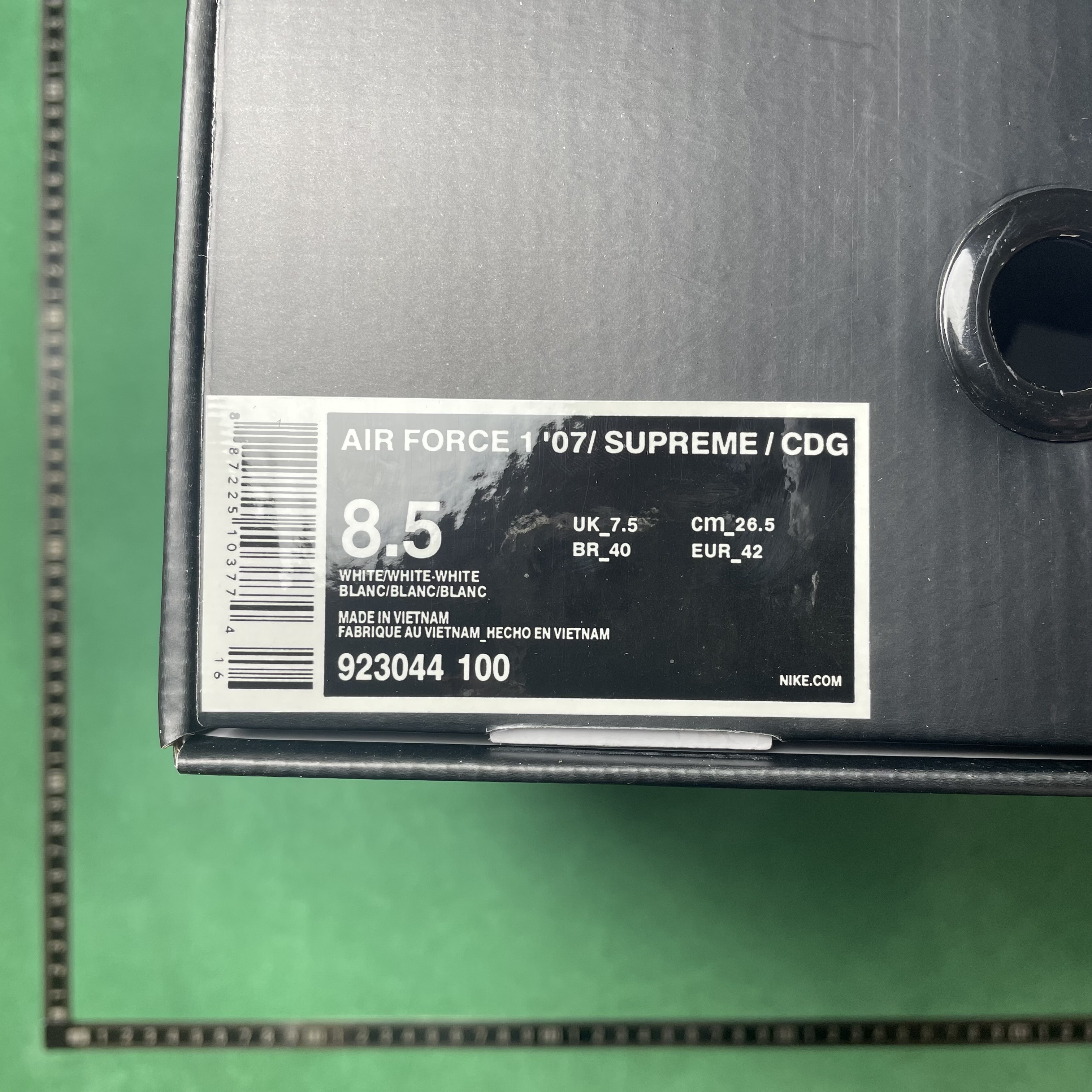 23$ DC Batch CDG x Supreme x Nike Air Force 1 Supreme Comme des Garcons Shirt 皮革 圆头系带  板鞋 男款 白黑#1.6 · image 14