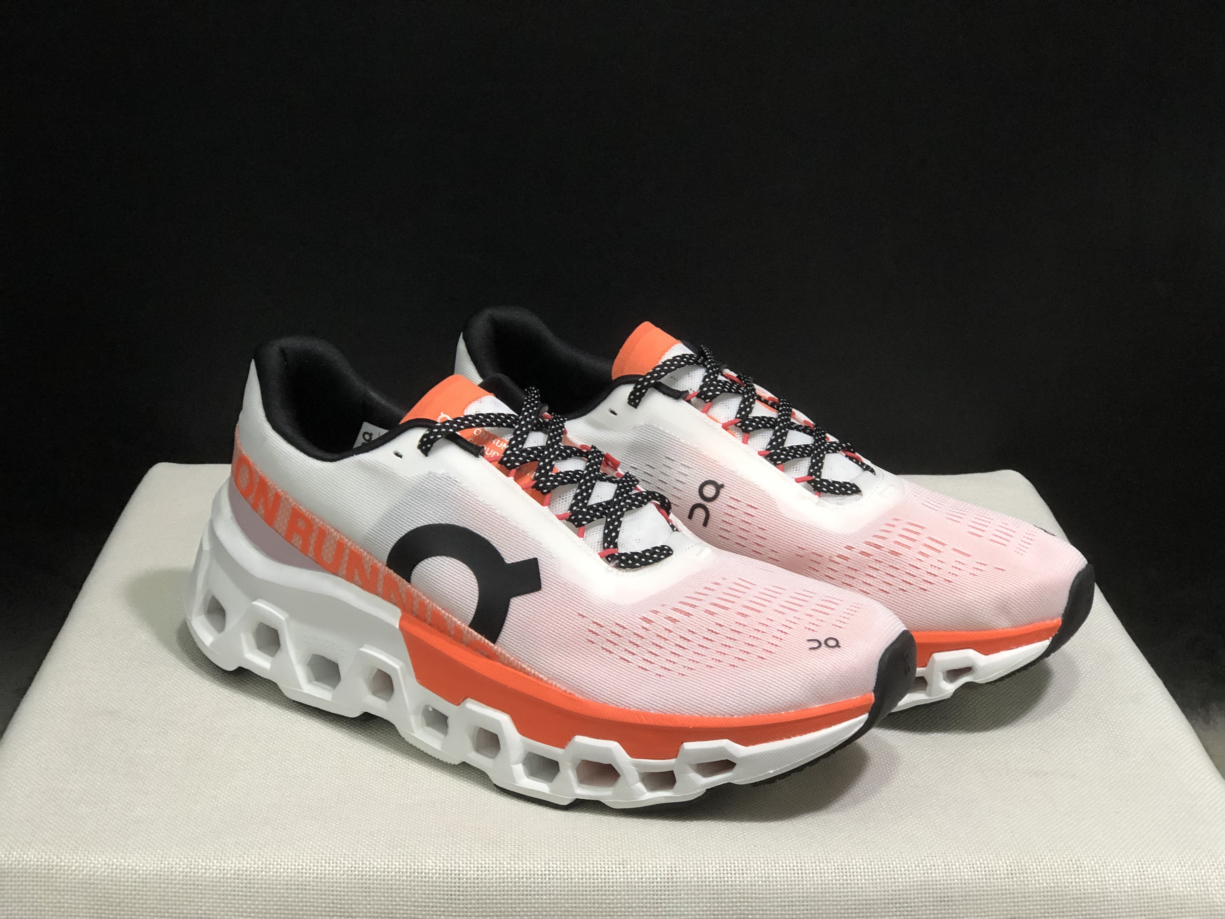 On Cloudmonster 2 - White/Orange-Red - Size 36–45
