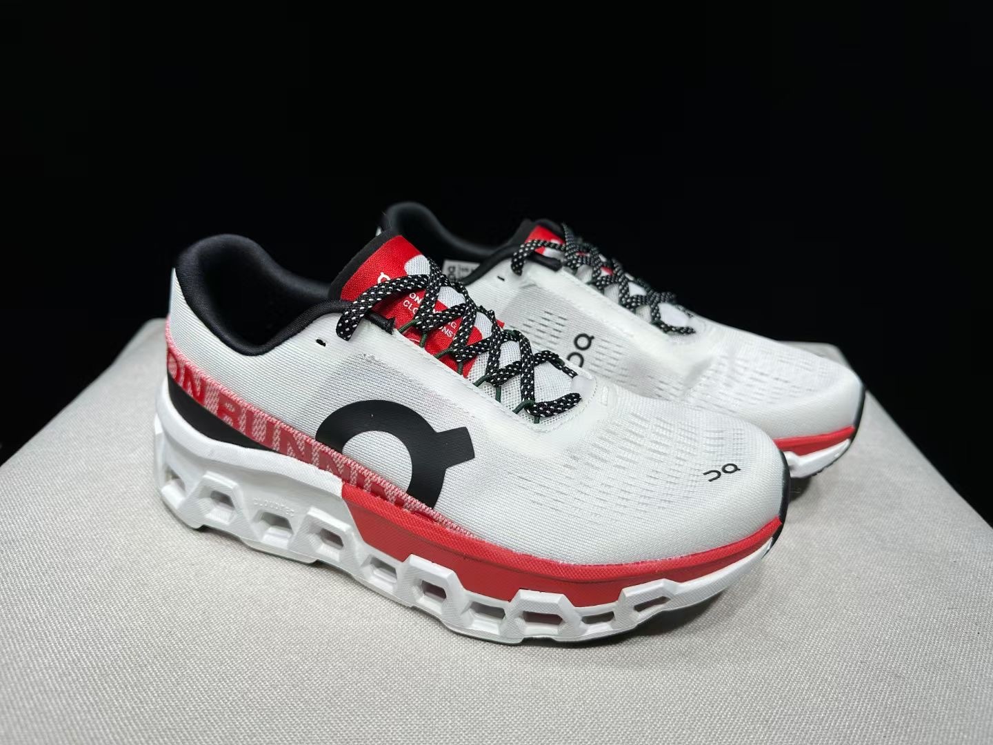 On Cloudmonster 2 - White/Red - Size 36–45