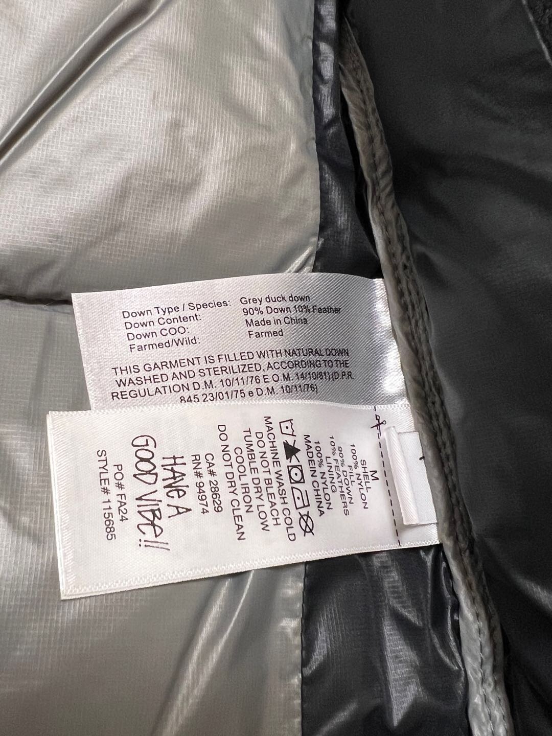 P879  Stussy down jacket · image 19